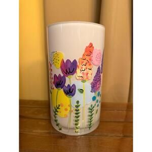ProFlowers White Glass Vase with Colorful Spring Flowers